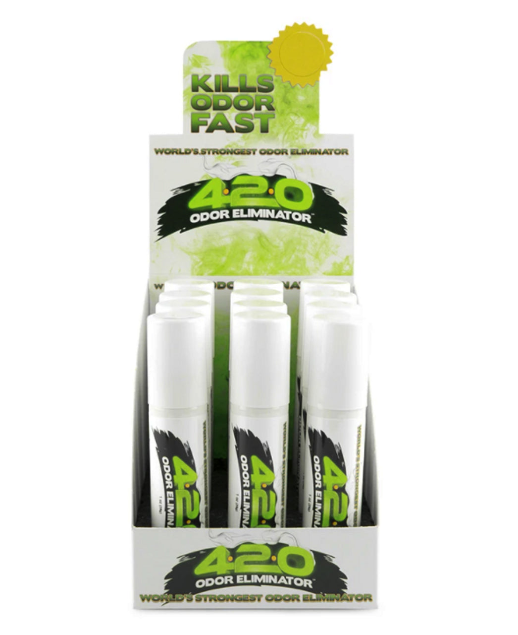 420 ODOR ELIMINATOR SPRAY GREEN 12CT