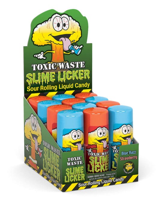 TOXIC SLIME LICKER 2.0 BLUE RAZZ & STRAWBERRY - 12CT
