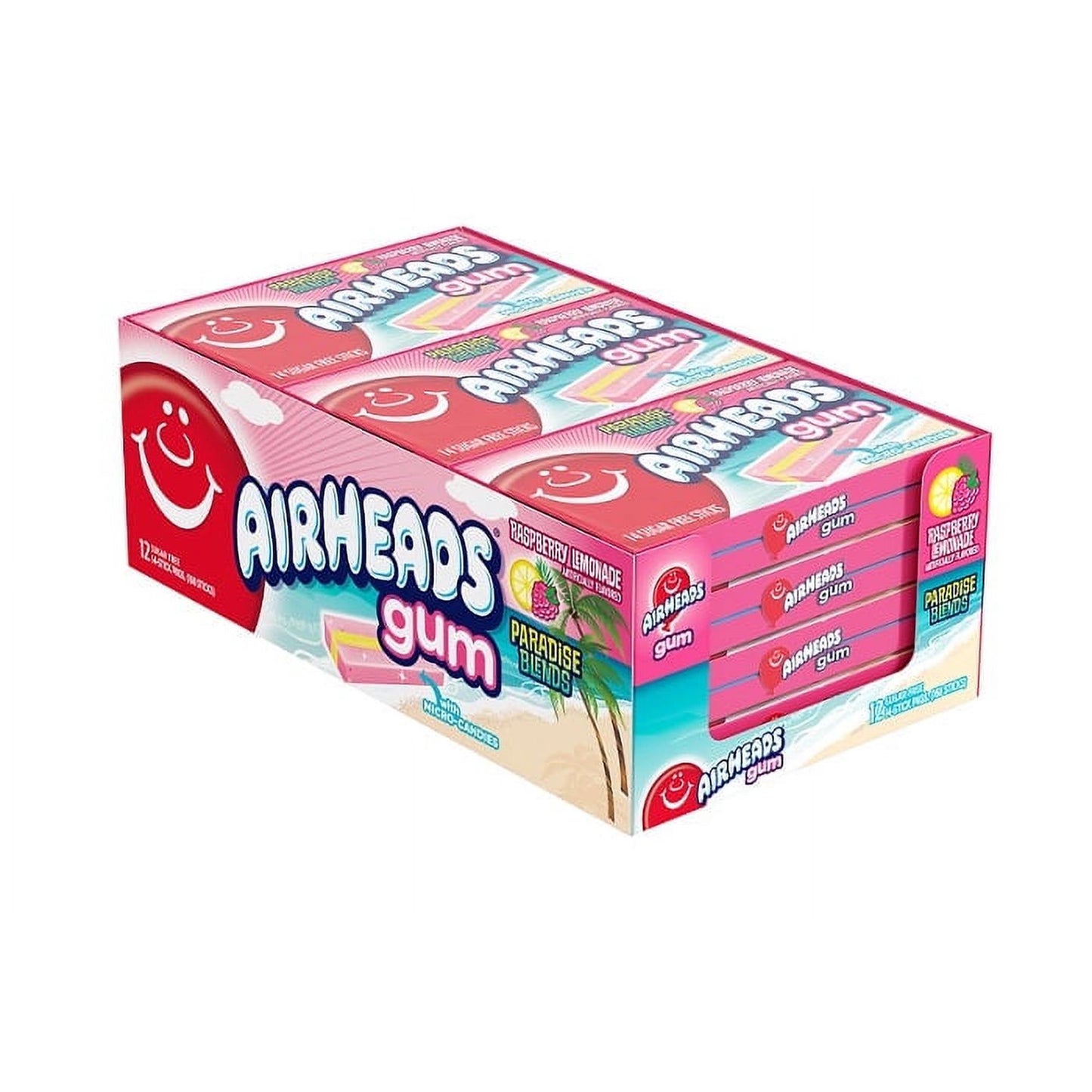 AIRHEADS GUM RASPBERRY LEMONADE 12CT
