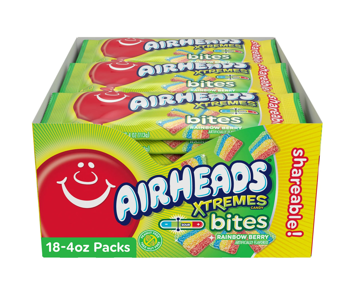 AIRHEADS XTREMES BITES RAINBOW BERRY 18CT SHAREABLE
