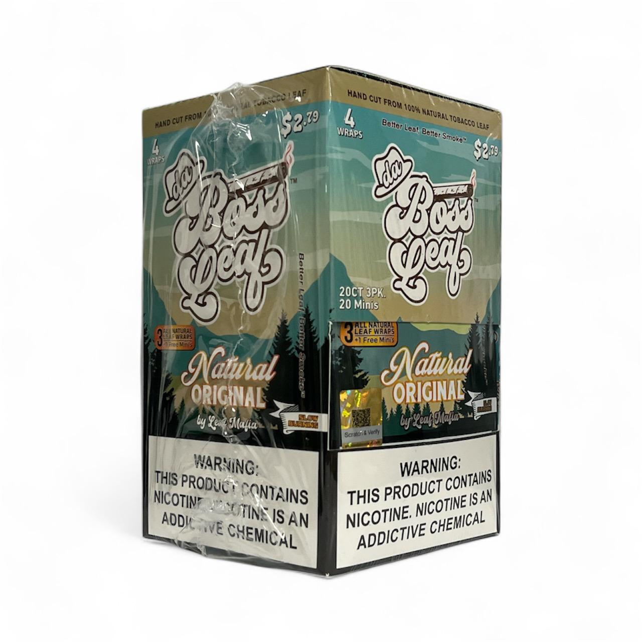 BOSS LEAF MINI ORIGINAL NATURL 3PK/20CT