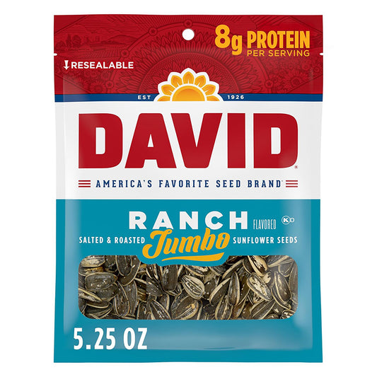 DAVID SUNFLOWER SEEDS RANCH 12/5.25OZ