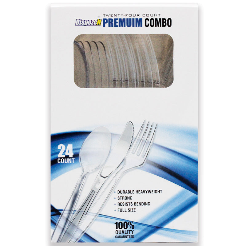 DISPOZEIT PLASTIC CUTLERY COMBO 24CT