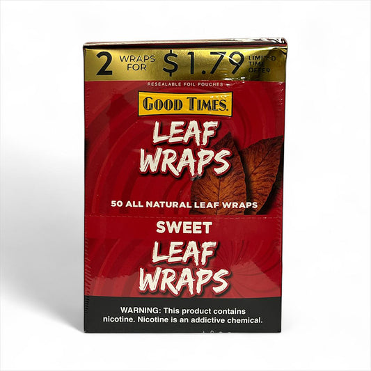 GOOD TIMES LEAF WRAPS SWEET $1.79-2PK/25CT