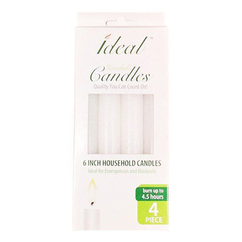 IDEAL TAPER CANDLES 6IN/4CT
