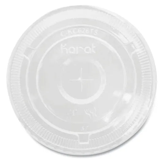 KARAT FLAT LIDS 12-24OZ/50CT