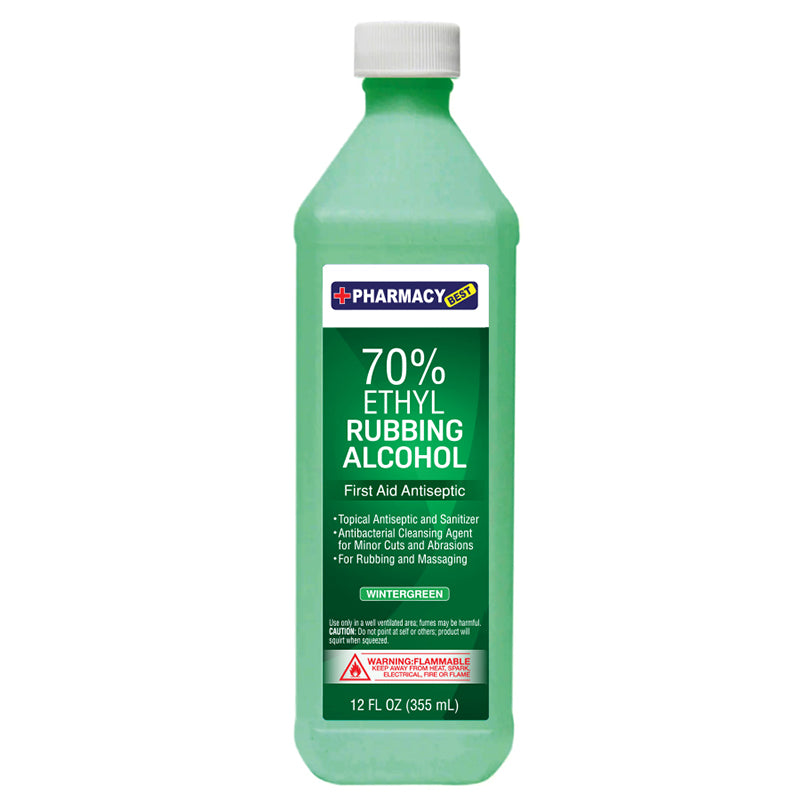 PHARMACY BEST RUBBING ALCOHOL 70% WINTERGREEN 12OZ/1CT
