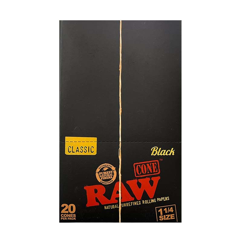RAW CONE BLACK 1 1/4 20CT