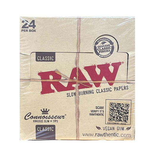 RAW PAPERS CONNOISSEUR KING SIZE TIPS