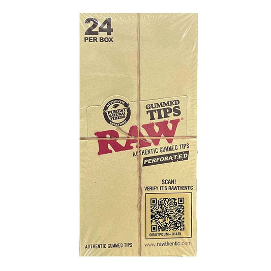 RAW TIPS PERFORATED GUMMED 24CT