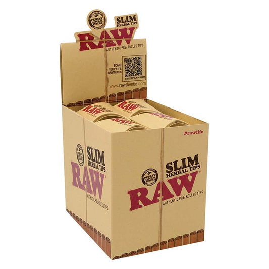 RAW TIPS PRE-ROLLED SLIM 20CT