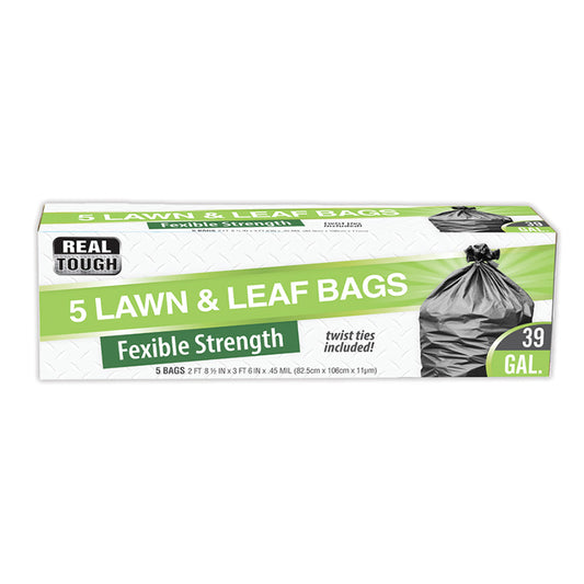 REAL TOUGH TWIST TIE TRASH BAG 39GL/1CT