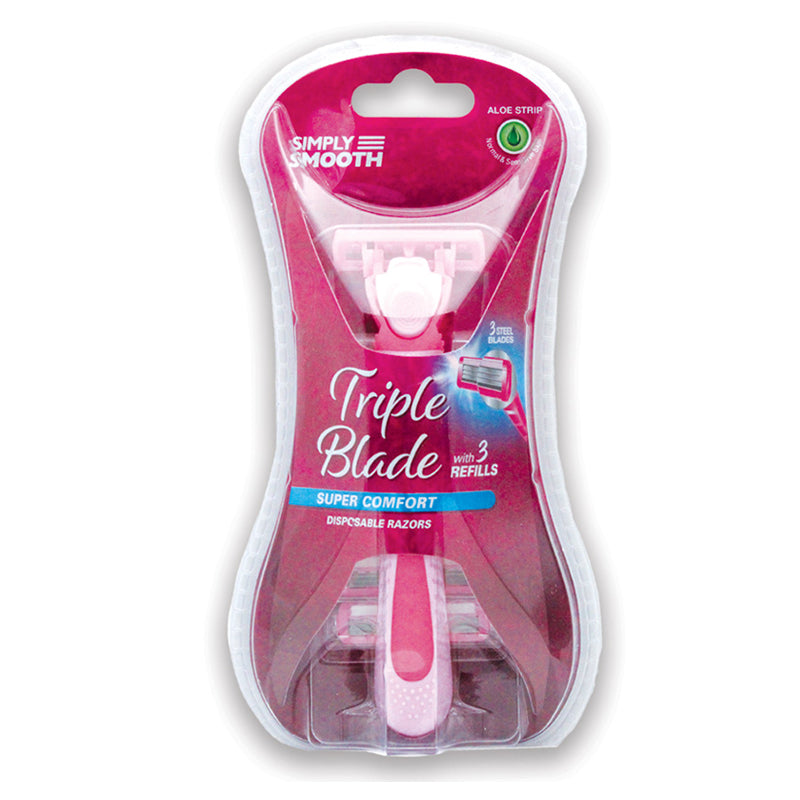 SIMPLY SMOOTH RAZORS FOR WOMEN 1PK