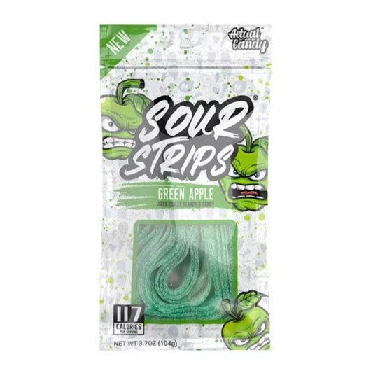 SOUR STRIPS GREEN APPLE 3.7OZ