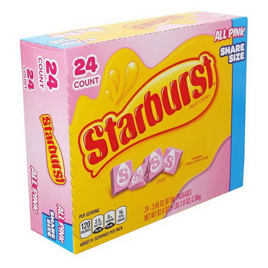 STARBURST ALL PINK KING SIZE 3.45OZ/24CT