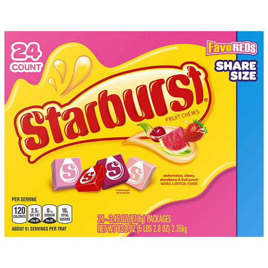STARBURST FAVE REDS KING SIZE 24CT