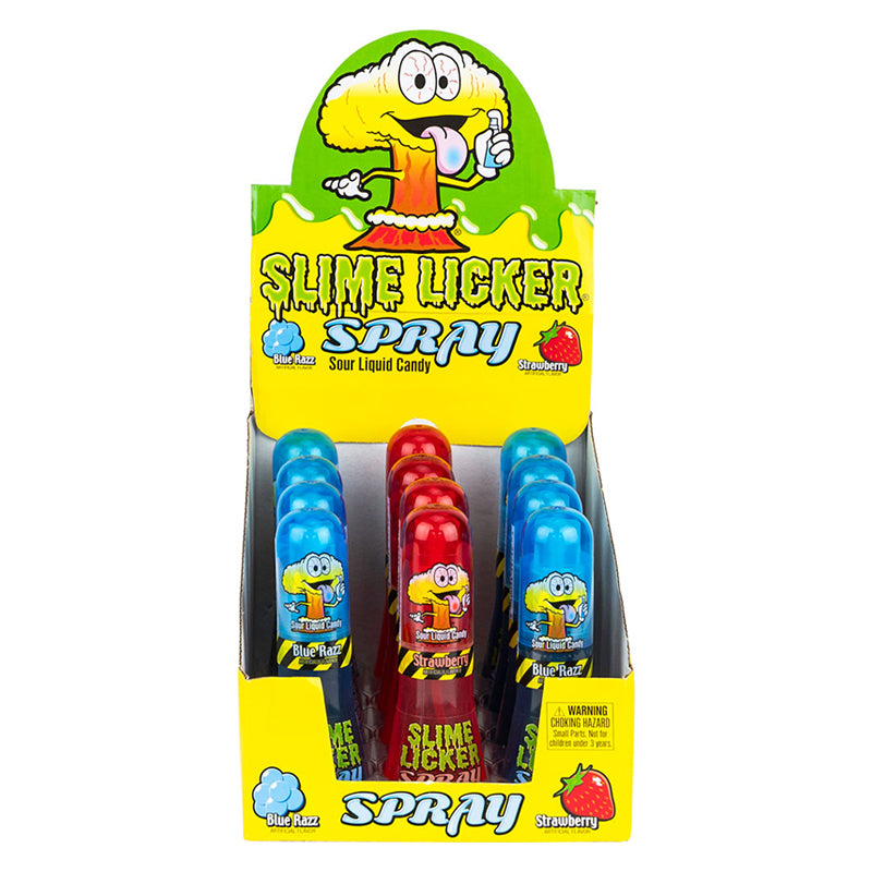 TOXIC SLIME LICKER SPRAY BLUE RAZZ & STRAWBERRY - 12CT