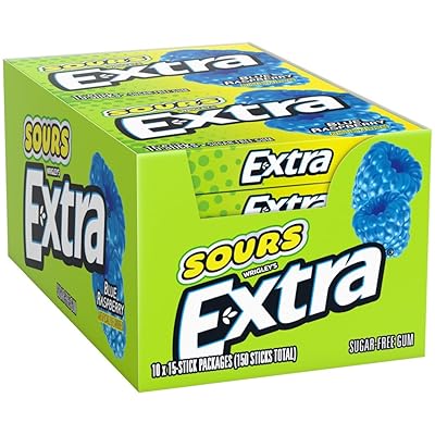 EXTRA SOURS BLUE RASP 10CT