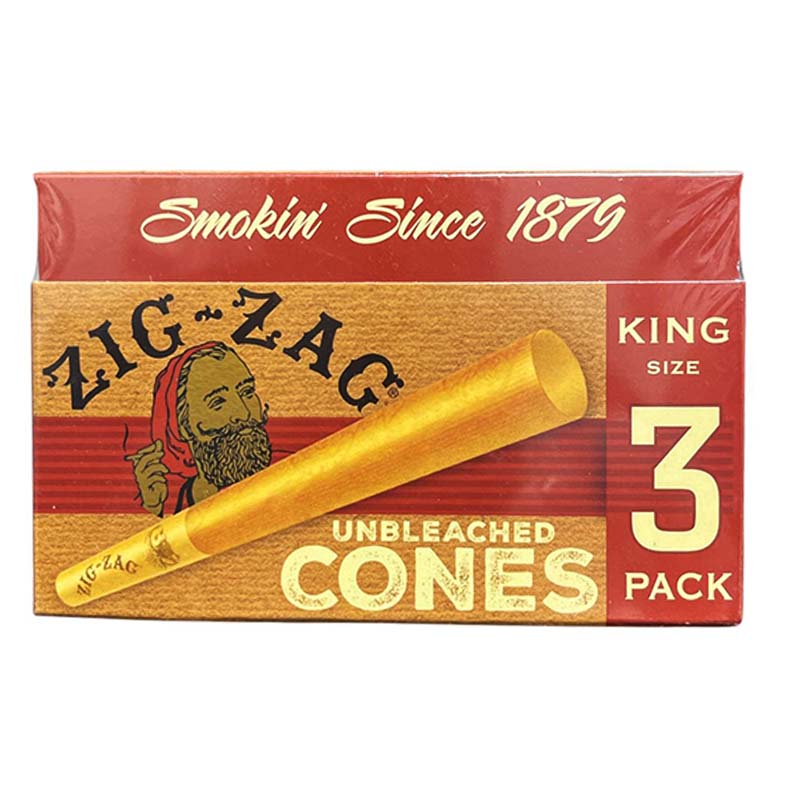 ZIG ZAG CONES UNBLEACHED KING SIZES 24CT