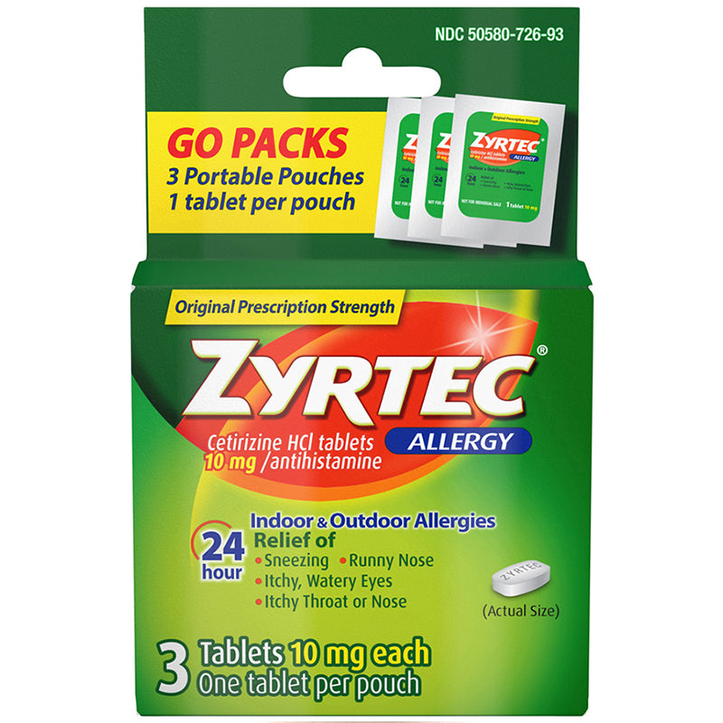 ZYRTEC ALLERGY RELIEF 3PK/6CT