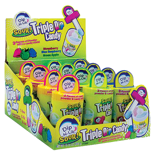 SOUR TRIPLE DIP CANDY 12CT