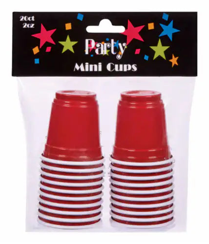 MINI PARTY CUPS RED 1PACK/20PC