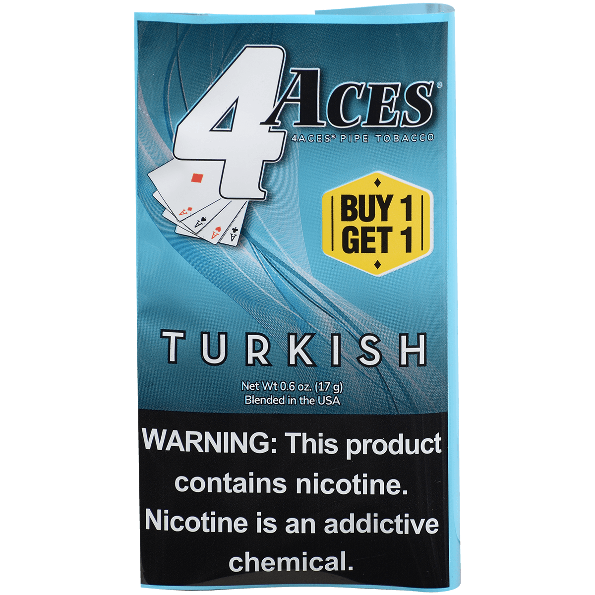 4 Aces Pipe Tobacco Turkish & Blended 0.6 Oz Pouch