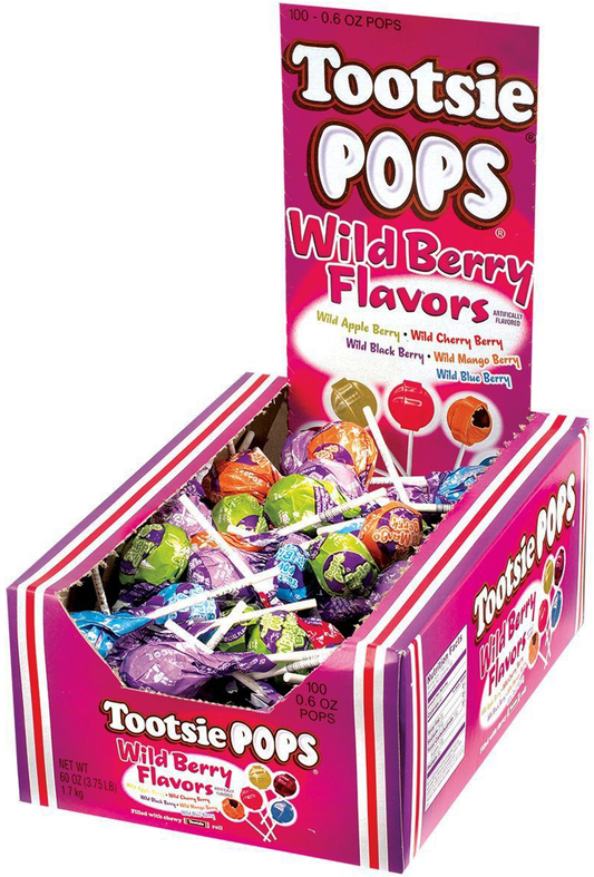 TOOTSIE POP WILD BERRY 100CT