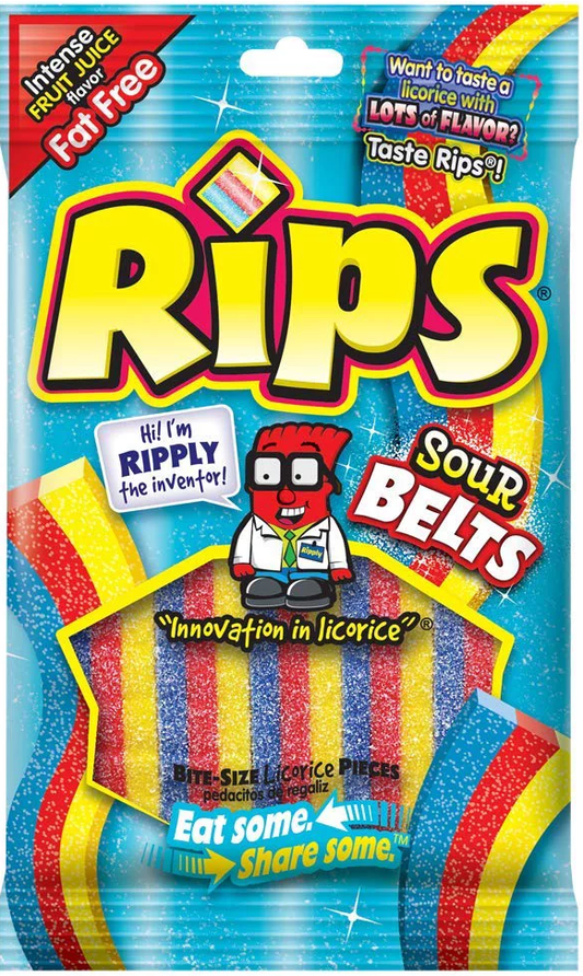 RIPS SOUR BELTS 12CT/3.5OZ