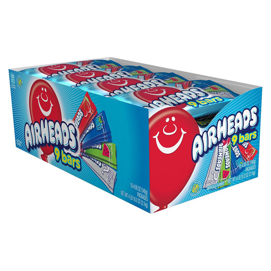 AIRHEADS ASSORTED FLAVORS 9PK/15CT