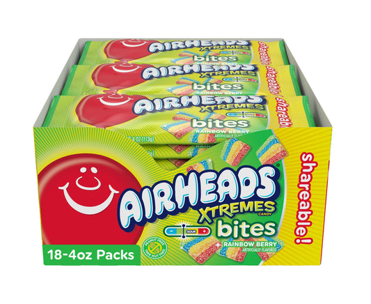 AIRHEADS XTREMES BITES RAINBOW BERRY 18CT SHAREABLE
