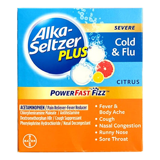 ALKA-SELTZER PLUS COLD & FLU CITRUS 25CT