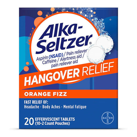 ALKA SELTZER HANGOVER RELIEF ORANGE FIZZ 20CT/3PK