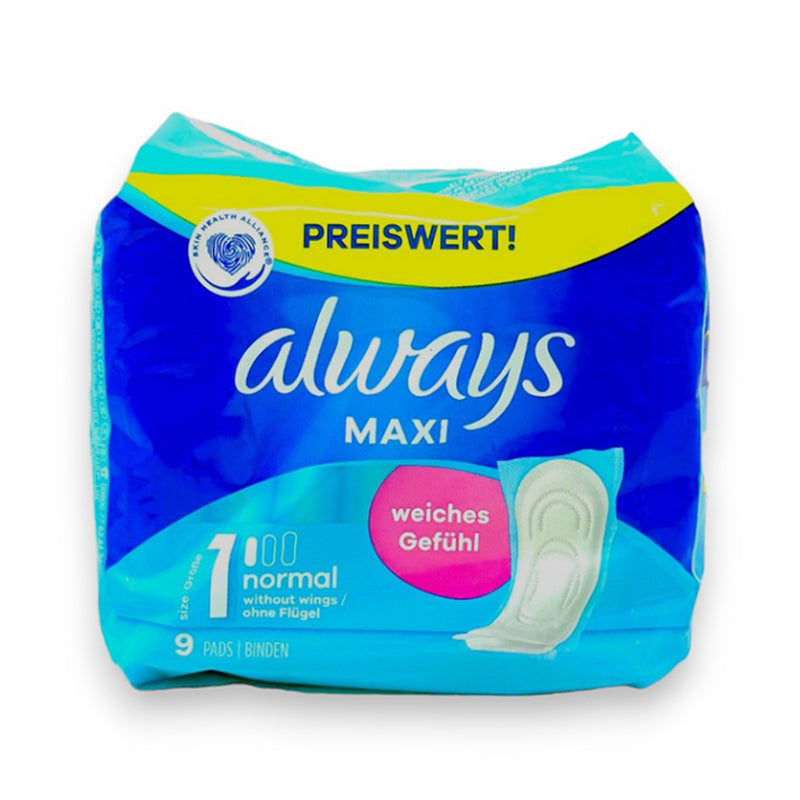 ALWAYS MAXI NORMAL SIZE W/WINGS 9CT