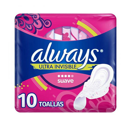 ALWAYS PADS ULTRA GEL SUAVE 10CT