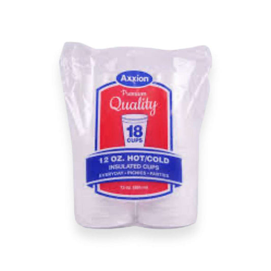 AXXION FOAM CUP 12OZ/18CT