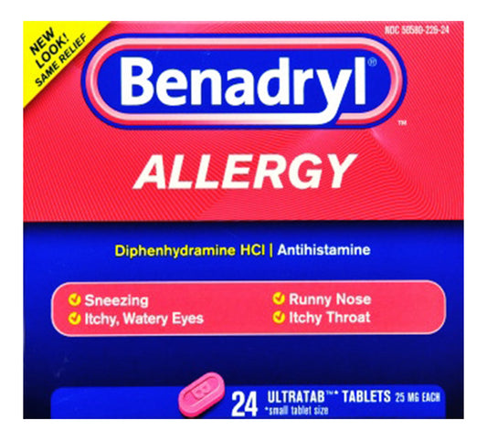 BENADRYL ALLERGY ULTRATABS 24PK/6CT