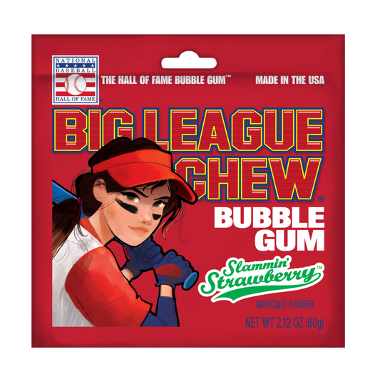 BIG LEAGUE CHEW STRAWBERRY 12CT