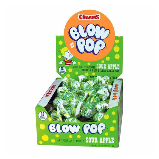 BLOW POP SOUR APPLE 48CT
