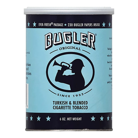 BUGLER ORG. CIG TOBACCO CAN 6OZ.