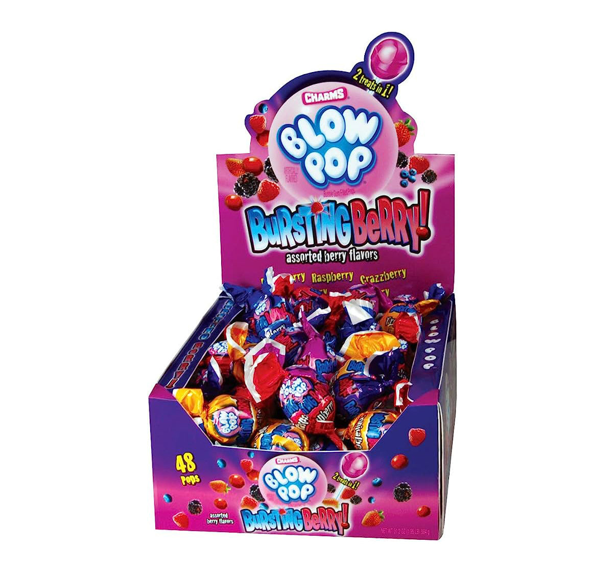 BLOW POP BURSTING BERRY 48CT