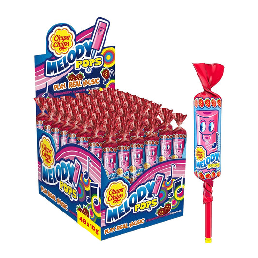 CHUPA CHUPS MELODY POPS STRAWBERRY 48CT
