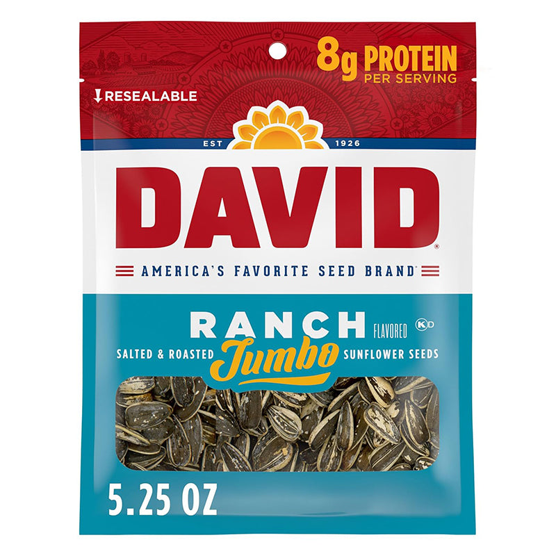 DAVID SUNFLOWER SEEDS RANCH 12/5.25OZ