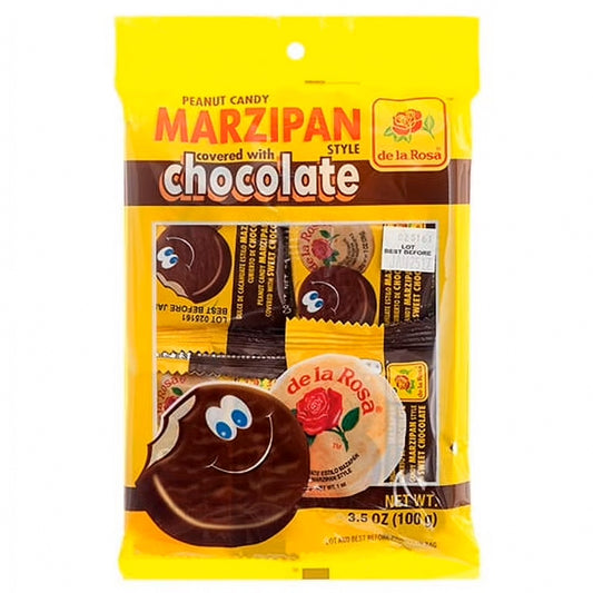 DE LA ROSA PEG MARZIPAN W/CHOCOLATE 3.5OZ/4CT