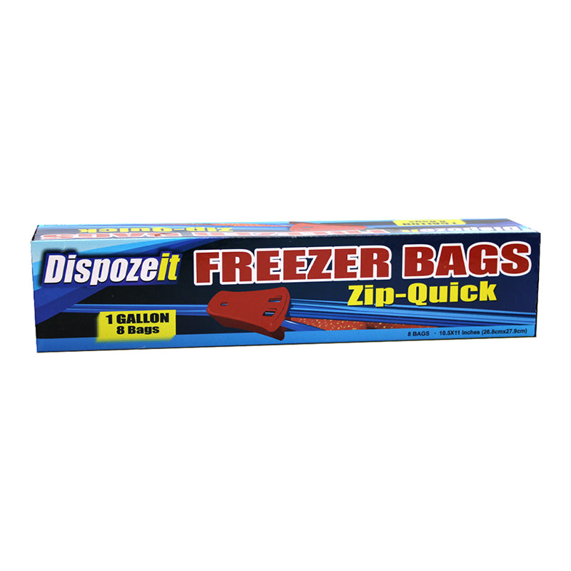 DISPOZEIT FREEZER BAG ZIP-QUICK 1GL/8CT