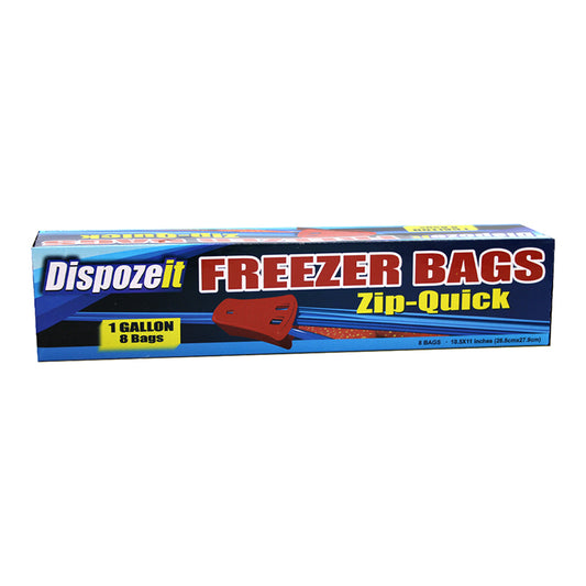 DISPOZEIT FREEZER BAG ZIP-QUICK 1GL/8CT