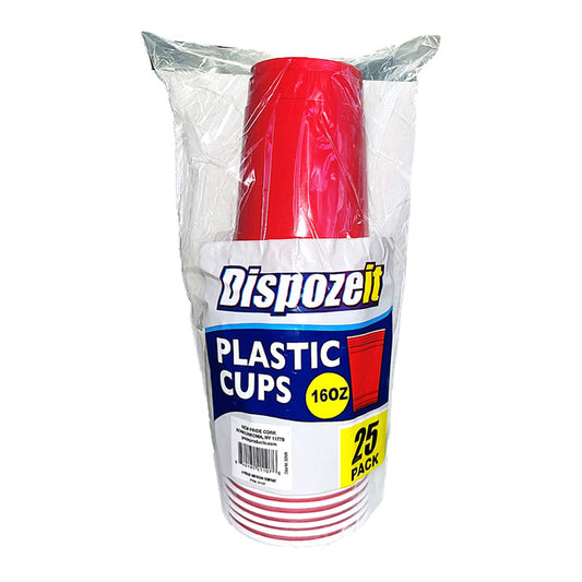 DISPOZEIT PLASTIC CUPS 16OZ/25CT