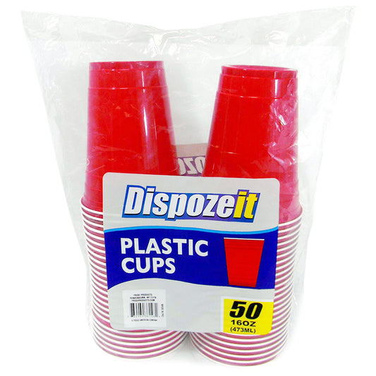 DISPOZEIT PLASTIC CUPS 16OZ/50CT