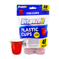 DISPOZEIT PLASTIC CUPS RED 2OZ/40CT