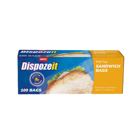 DISPOZEIT SANDWHICH BAGS 100CT